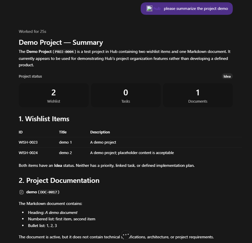 AI project summary